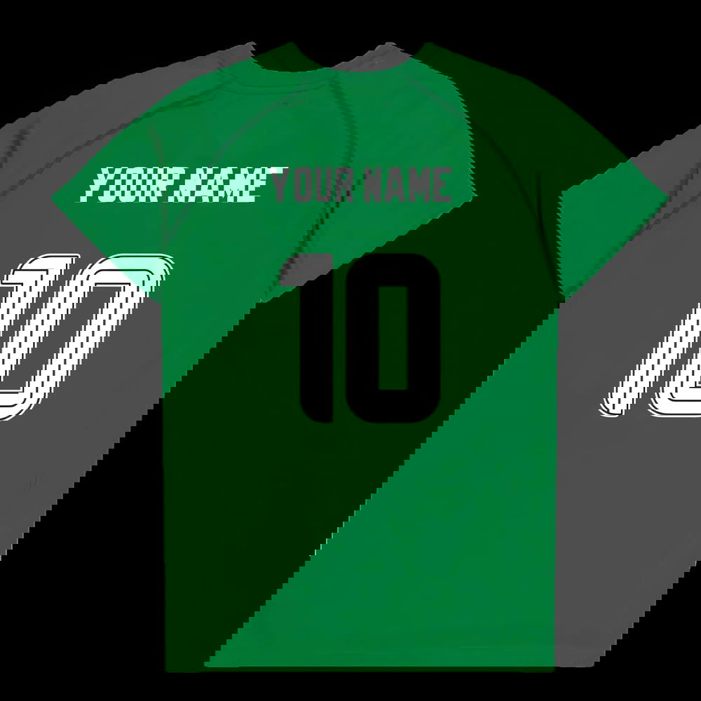 Celtic Poly T-shirt (Green/White) - Kids (Your Name)