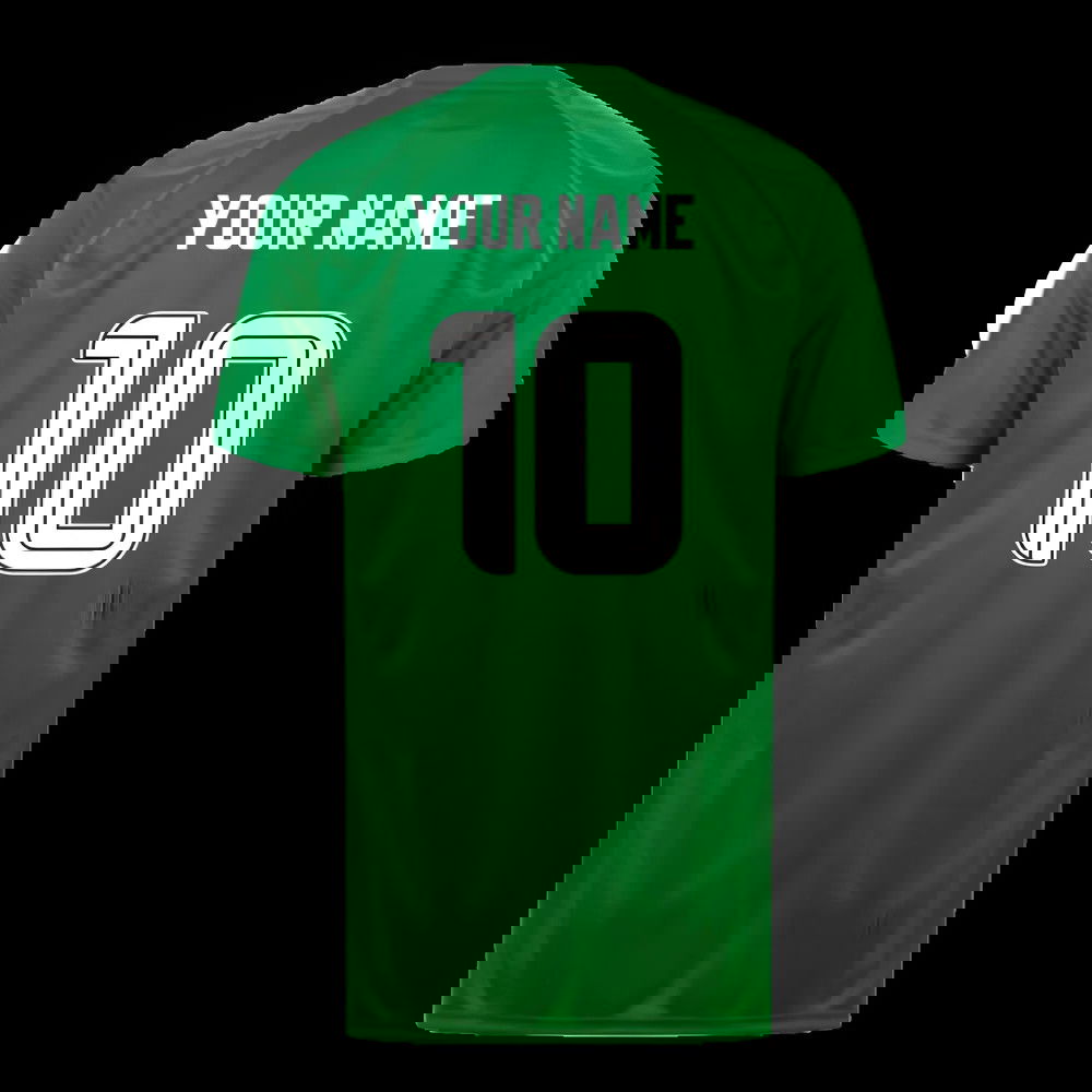 Celtic Poly T-shirt (Green/White) (Your Name)