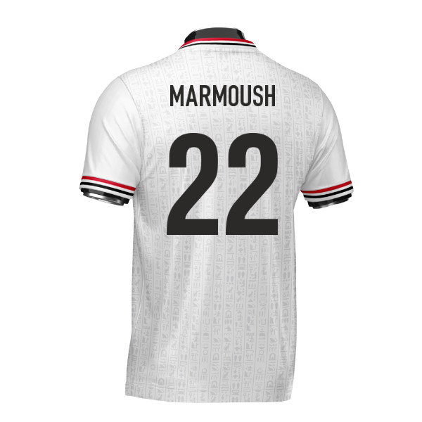 Egypt DNA White Concept Football Jersey (Wolvate) Adult Short Sleeve (Marmoush 22)