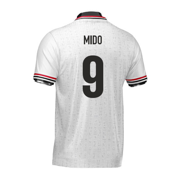 Egypt DNA White Concept Football Jersey (Wolvate) Adult Short Sleeve (Mido 9)