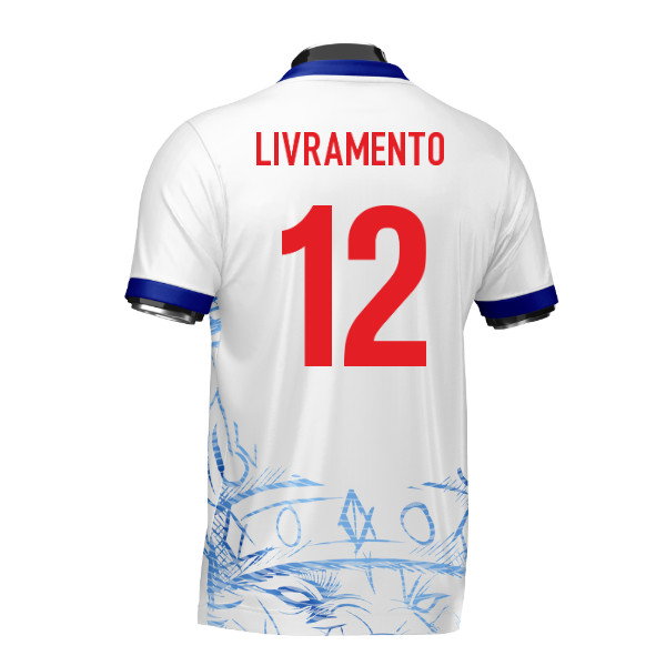 England Heritage Football Jersey White/Blue (Wolvate) Adult Short Sleeve (Livramento 12)