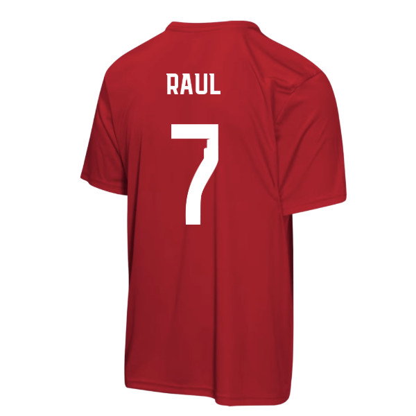 FIFA Spain 2026 World Cup Poly Tshirt (Red) (Raul 7)