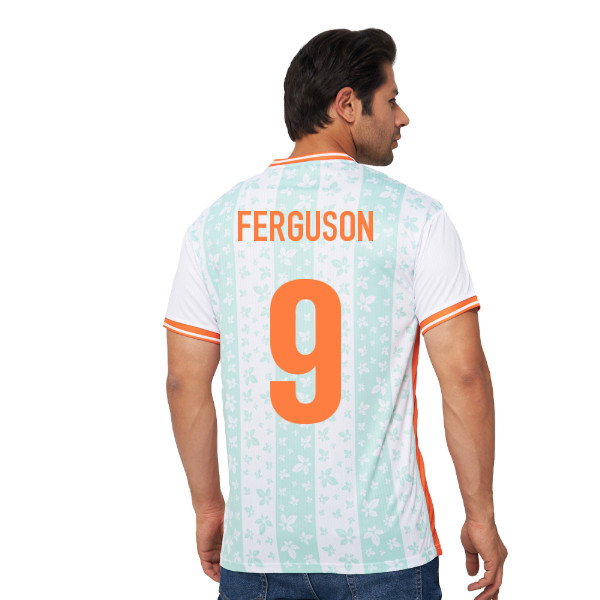 Ireland Legacy Football Jersey White (Wolvate) Adult Short Sleeve (Ferguson 9)