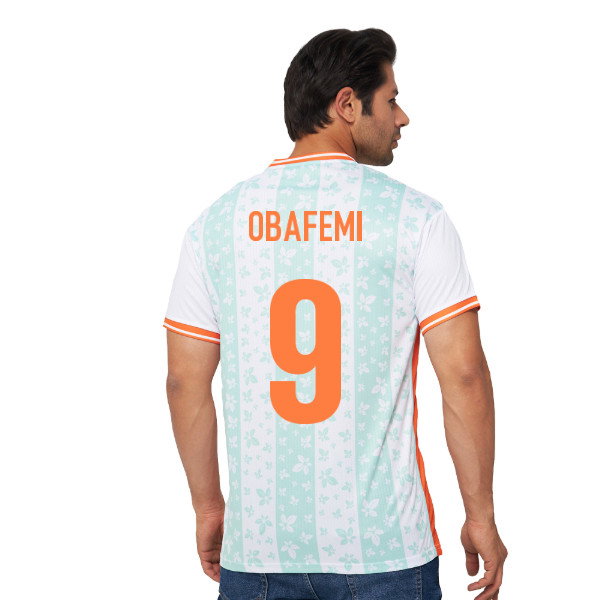 Ireland Legacy Football Jersey White (Wolvate) Adult Short Sleeve (Obafemi 9)