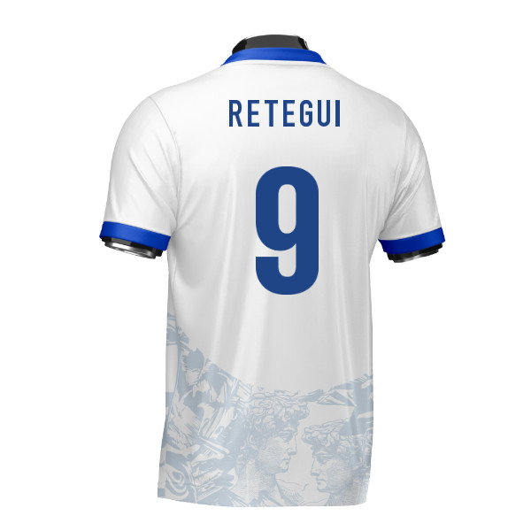 Italy Heritage Football Jersey (Wolvate) Adult Short Sleeve (Retegui 9)