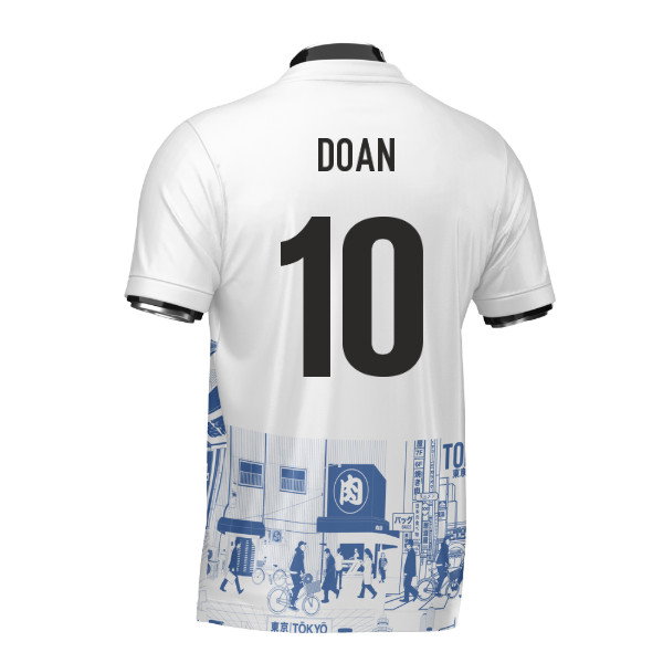 Japan Tokyo Heritage Football Jersey Blue (Wolvate) Adult Short Sleeve (Doan 10)
