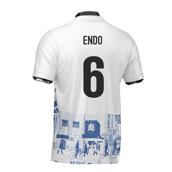 Japan Tokyo Heritage Football Jersey Blue (Wolvate) Adult Short Sleeve (Endo 6)