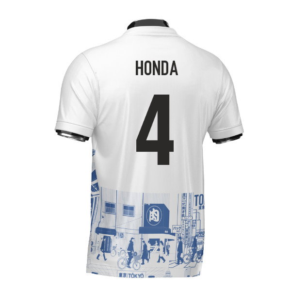 Japan Tokyo Heritage Football Jersey Blue (Wolvate) Adult Short Sleeve (Honda 4)