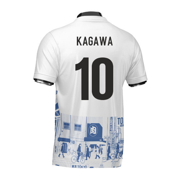 Japan Tokyo Heritage Football Jersey Blue (Wolvate) Adult Short Sleeve (Kagawa 10)