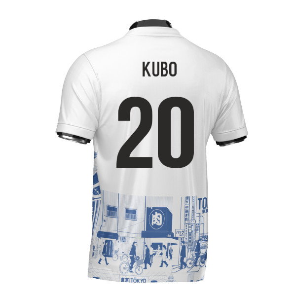 Japan Tokyo Heritage Football Jersey Blue (Wolvate) Adult Short Sleeve (Kubo 20)