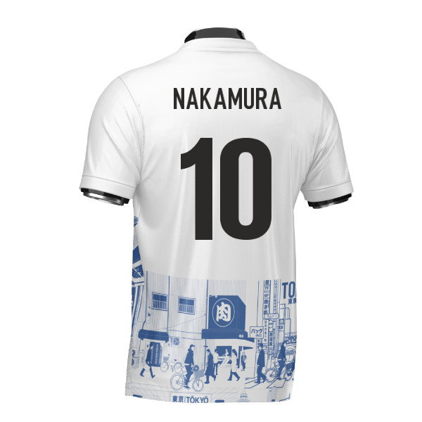 Japan Tokyo Heritage Football Jersey Blue (Wolvate) Adult Short Sleeve (Nakamura 10)