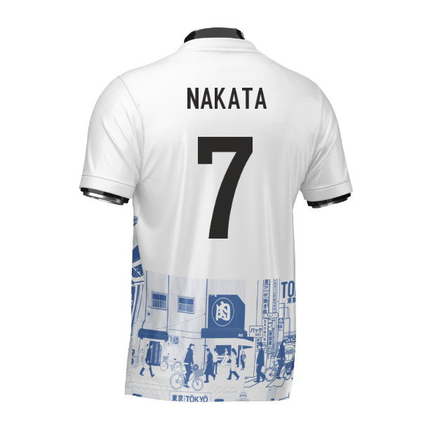 Japan Tokyo Heritage Football Jersey Blue (Wolvate) Adult Short Sleeve (Nakata 7)