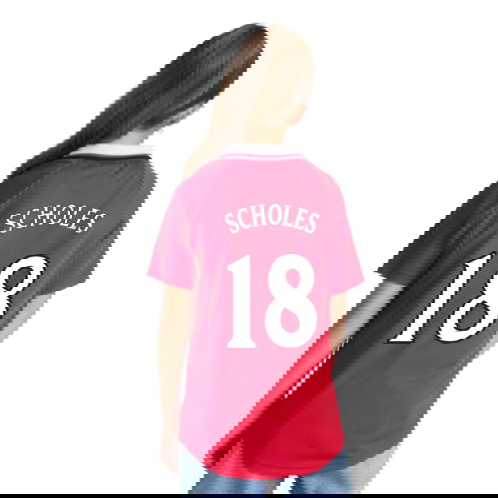 Manchester United 1999 Champions League Final Shirt (Kids) (Scholes 18)