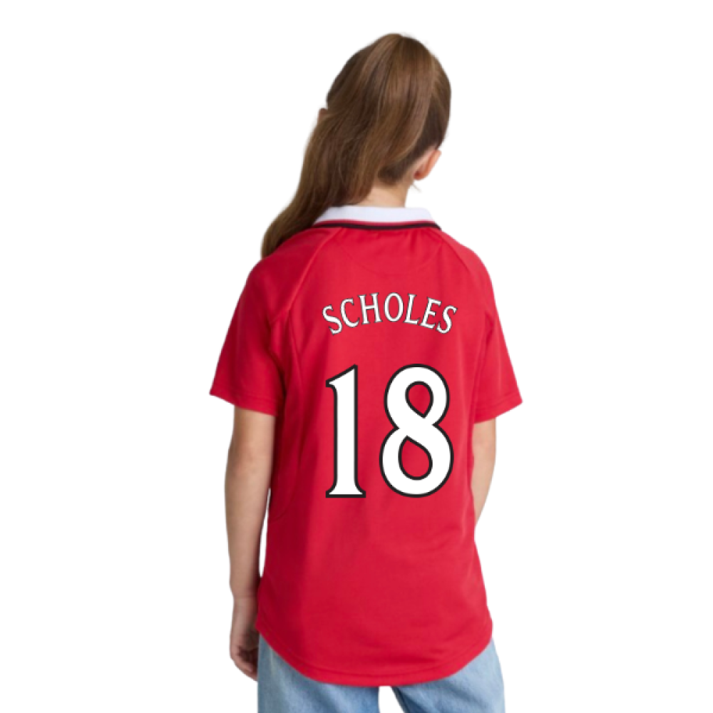 Manchester United 1999 Champions League Final Shirt (Kids) (Scholes 18)