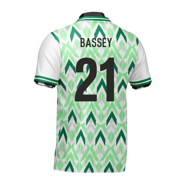Nigeria DNA Green Concept Football Jersey (Wolvate) Adult Short Sleeve (Bassey 21)