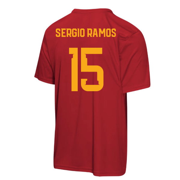 Spain FIFA World Cup 2026™ T-Shirt (Red) - Kids (Sergio Ramos 15)