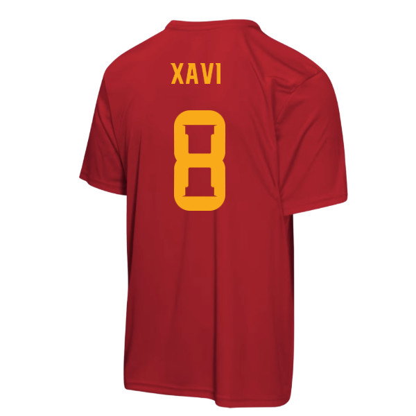Spain FIFA World Cup 2026™ T-Shirt (Red) - Kids (Xavi 8)