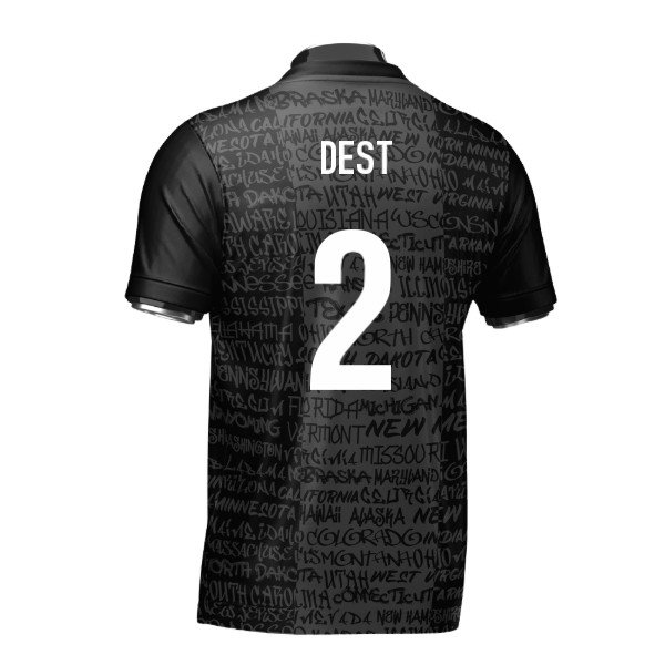 USA Heritage Football Jersey Black (Wolvate) Adult Short Sleeve (Dest 2)