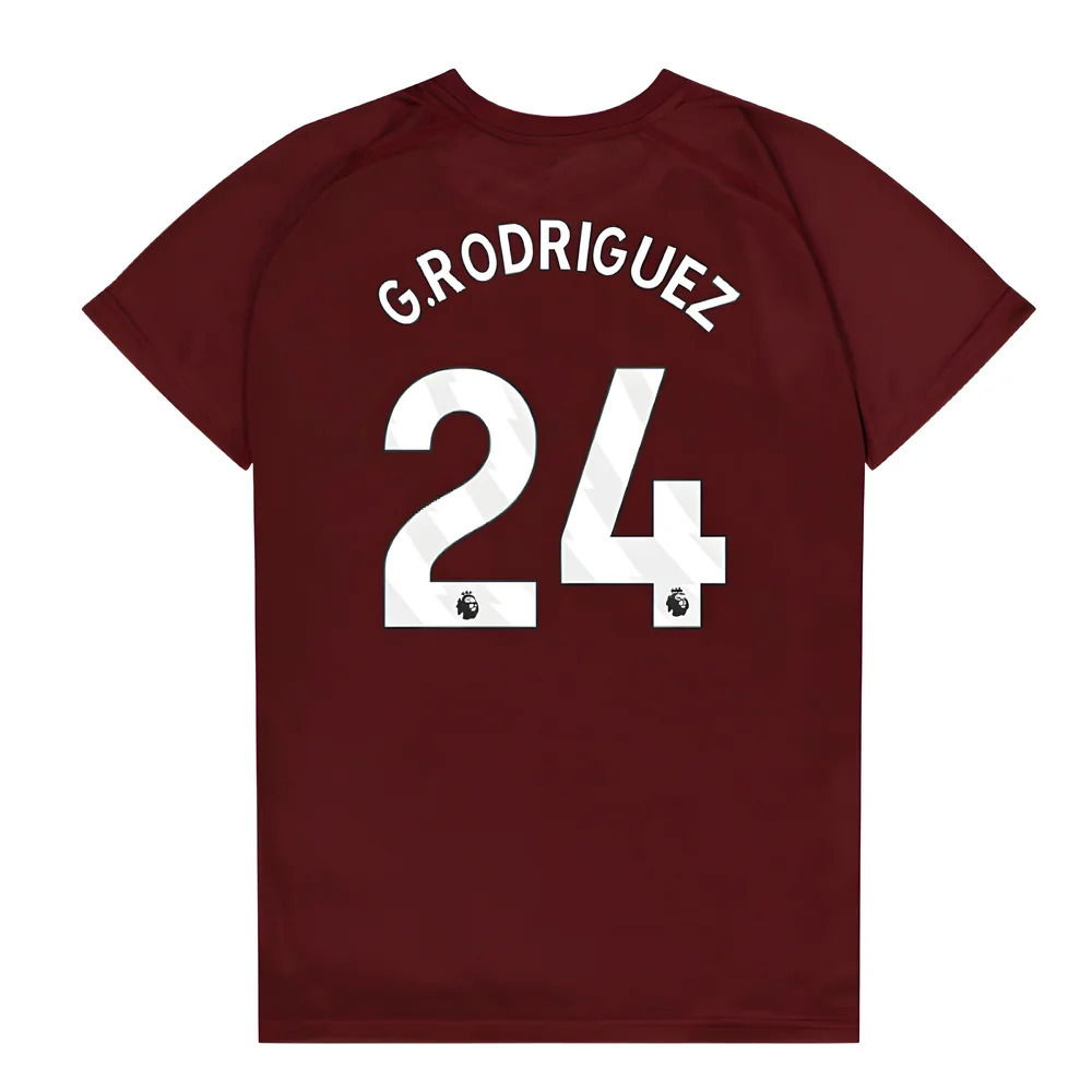 West Ham United Poly T-Shirt (Claret/Blue) - Kids (G.Rodriguez 24)