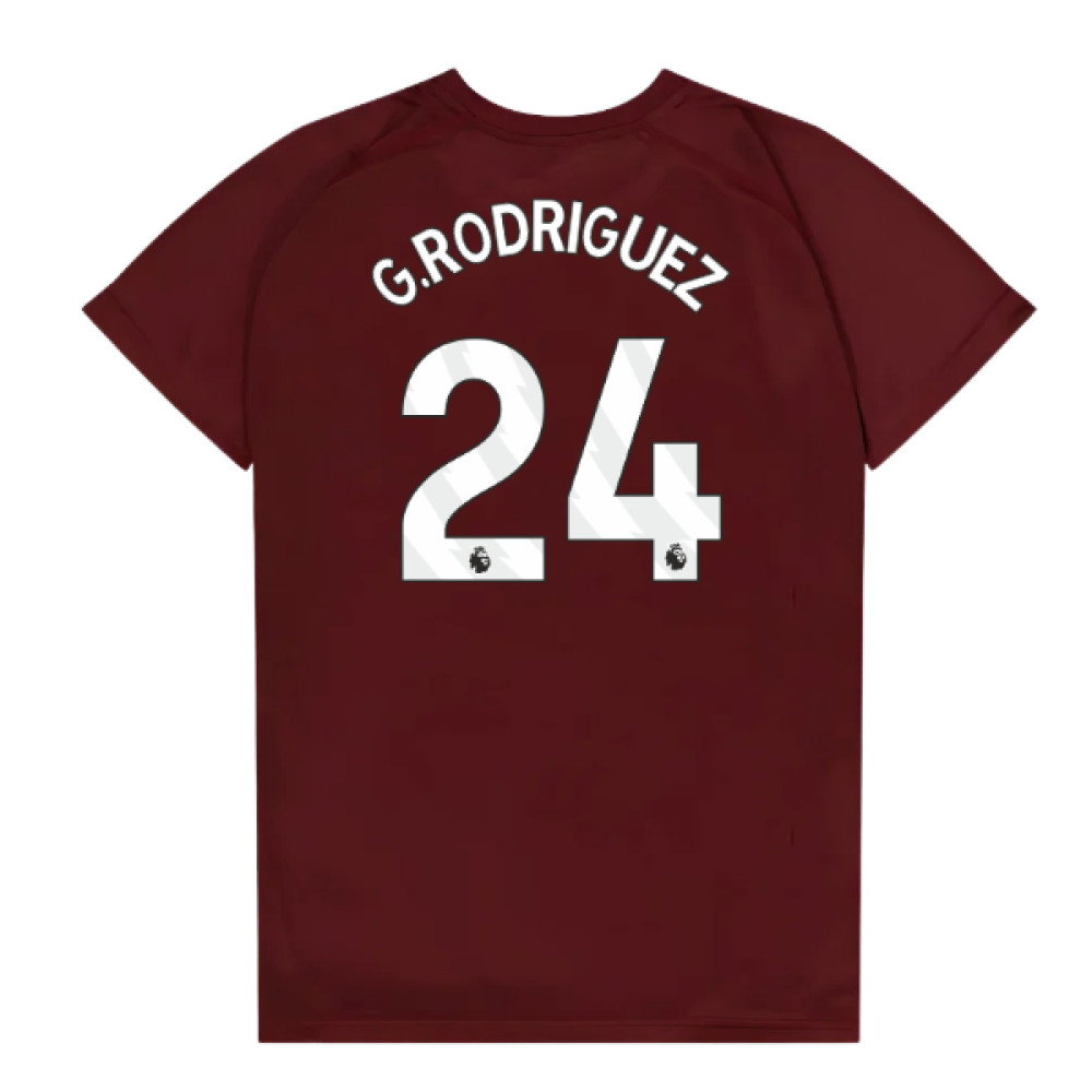 West Ham United Poly T-Shirt (Claret/Blue) - Kids (G.Rodriguez 24)