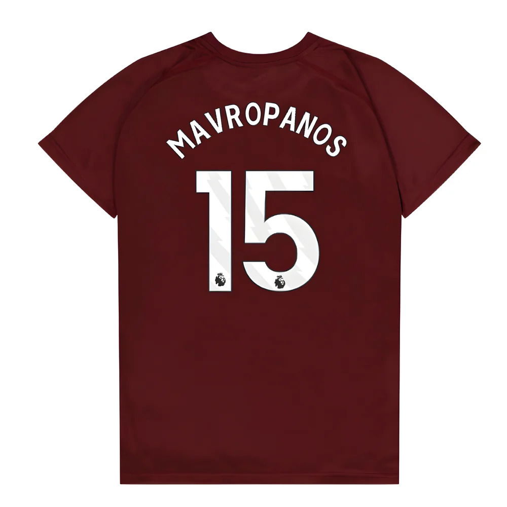 West Ham United Poly T-Shirt (Claret/Blue) - Kids (Mavropanos 15)