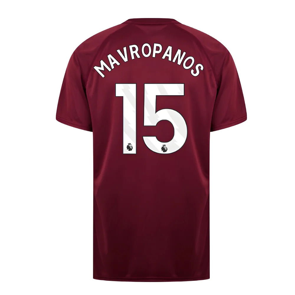 West Ham United Poly T-Shirt (Claret/Blue) (Mavropanos 15)