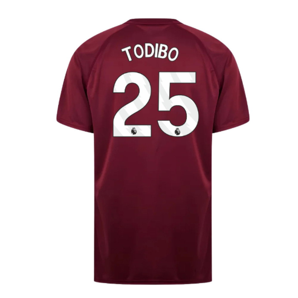 West Ham United Poly T-Shirt (Claret/Blue) (Todibo 25)