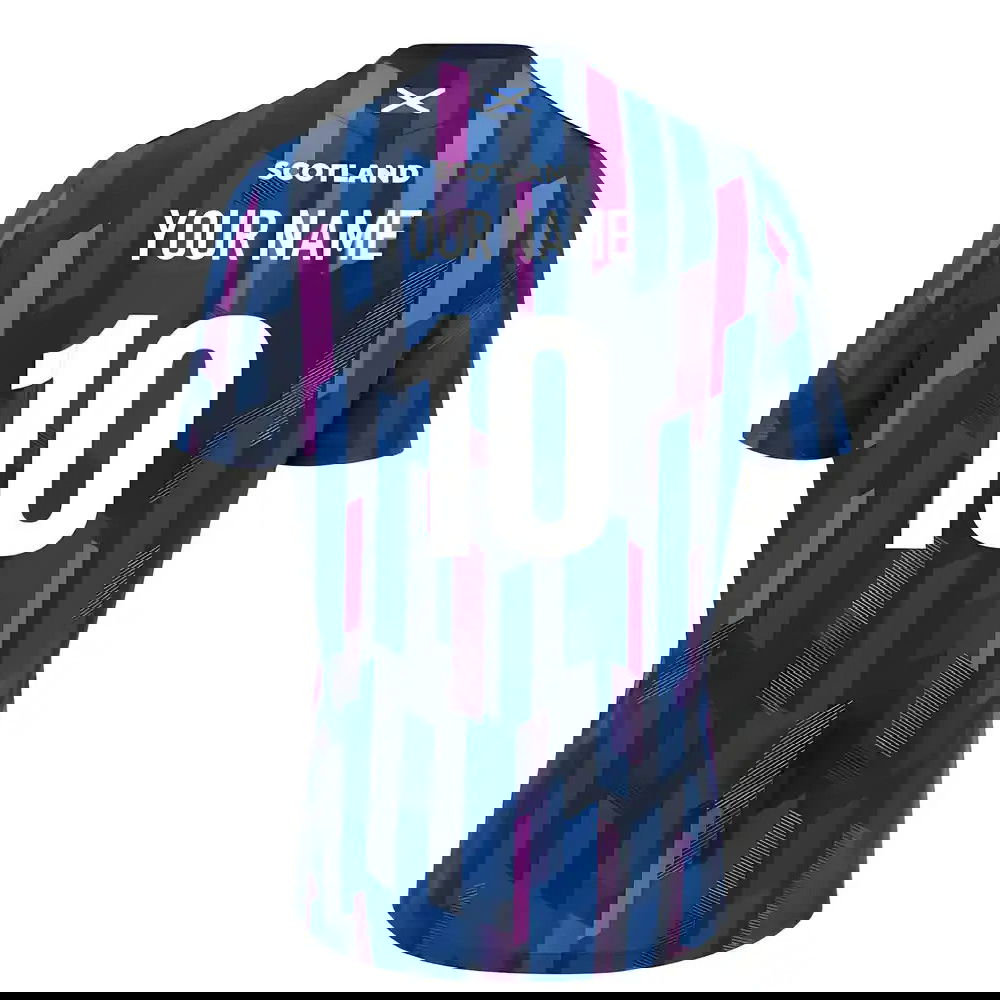2025-2026 Scotland Rugby Warm Up Shirt (Navy) (Your Name)