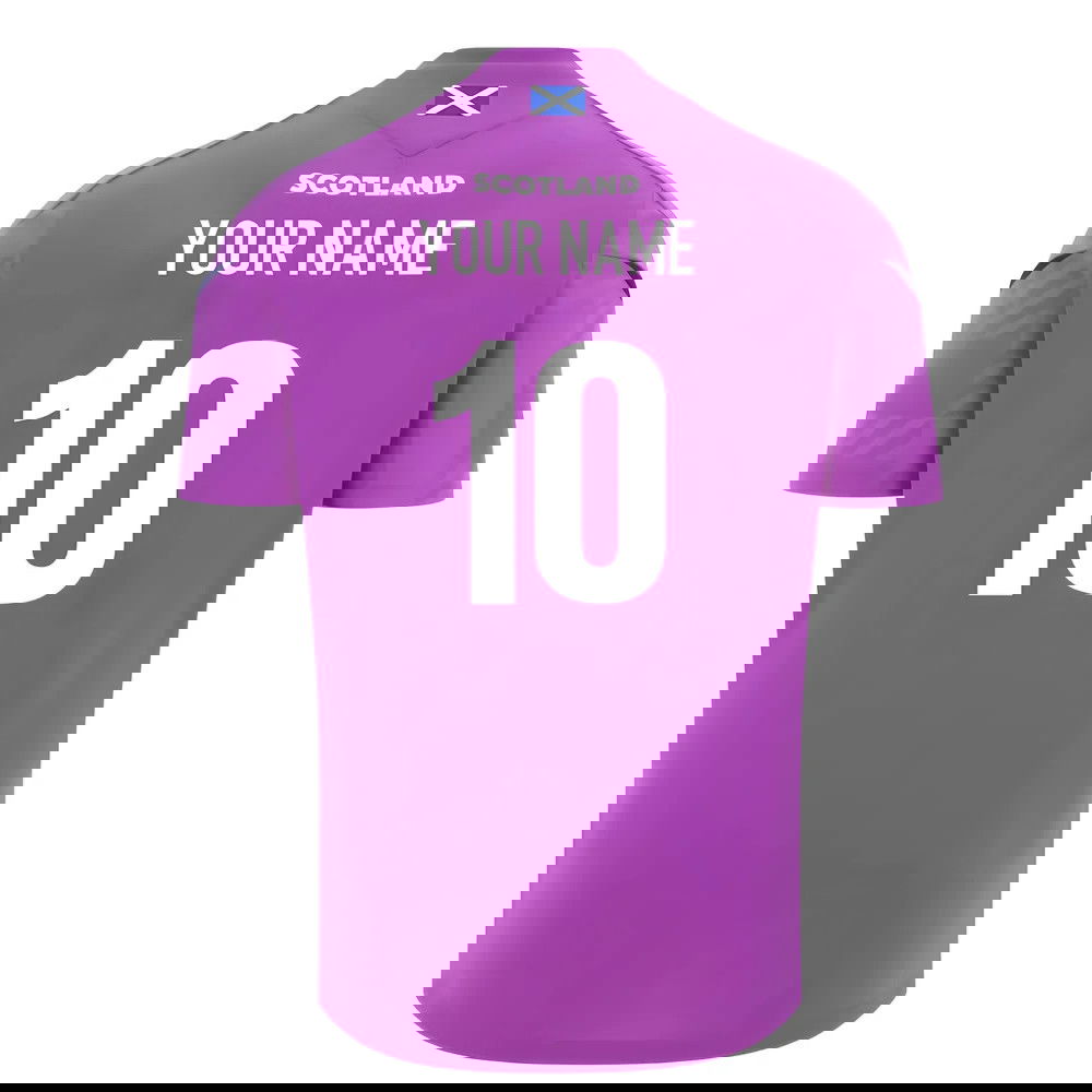 2025-2026 Scotland Rugby Training Poly Shirt (Purple) - Kids (Your Name)