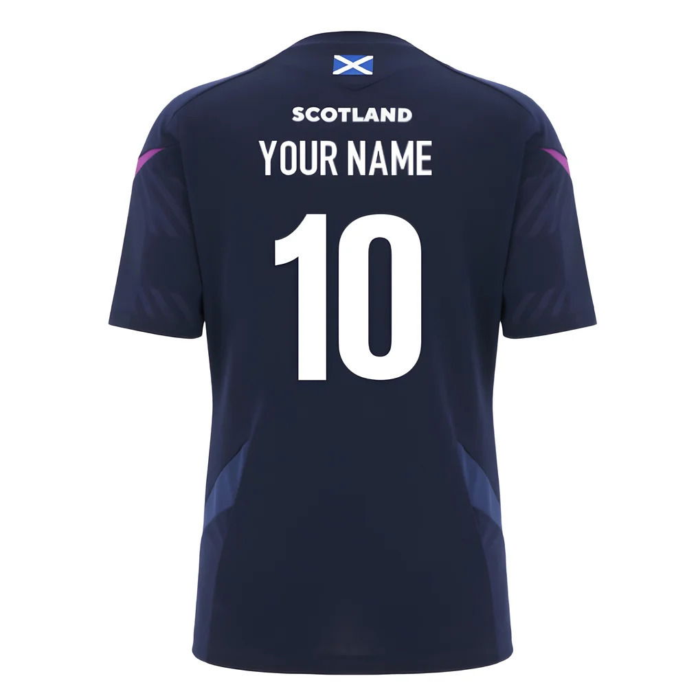 2025-2026 Scotland Rugby Training Shirt (Navy) - Womens (Your Name)