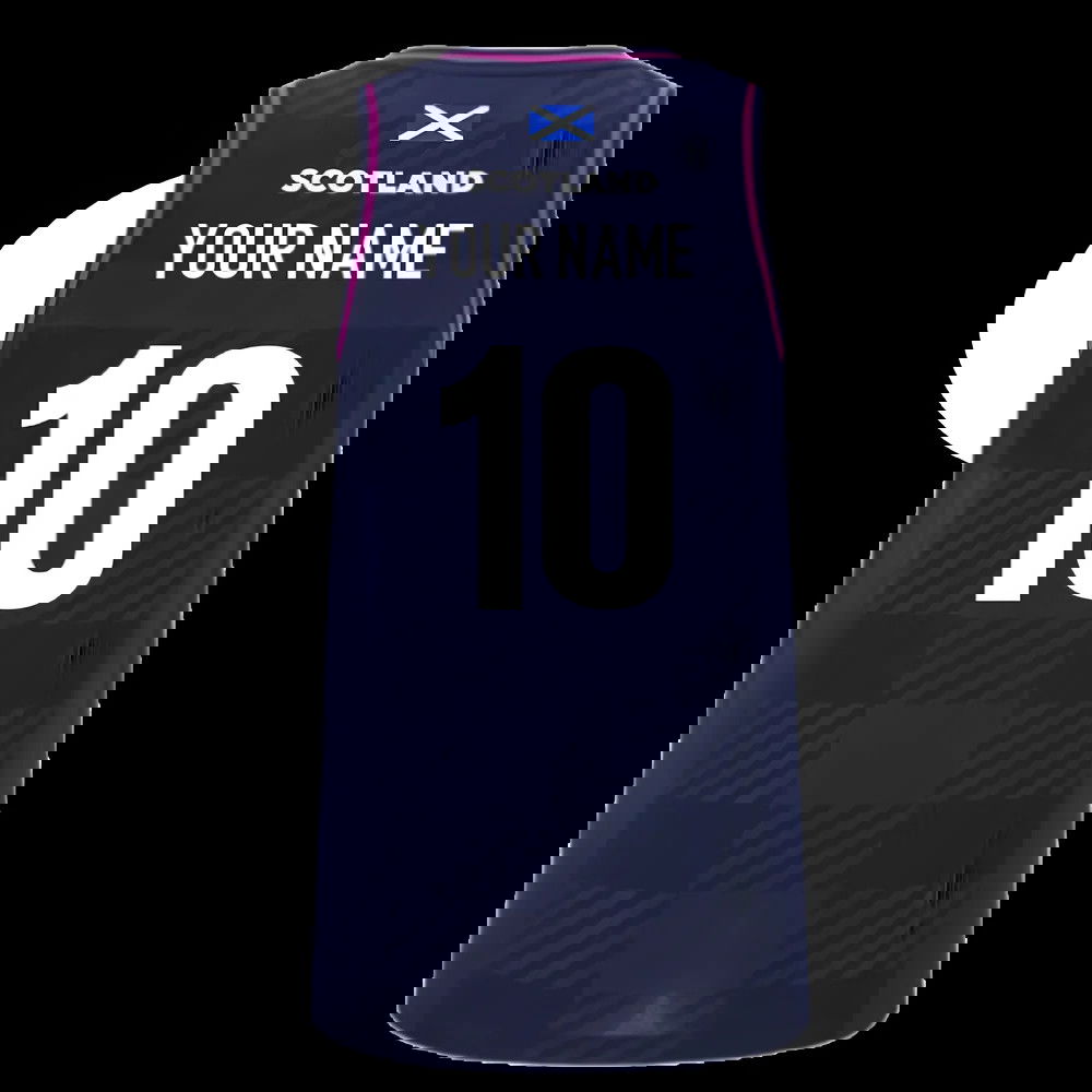 2025-2026 Scotland Rugby Training Singlet (Navy) - Womens (Your Name)