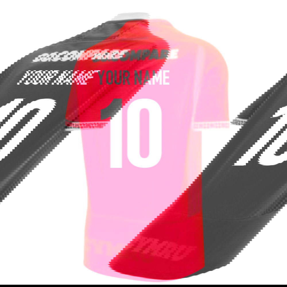 2025-2026 Wales WRU Home Slim Fit Rugby Shirt (Your Name)