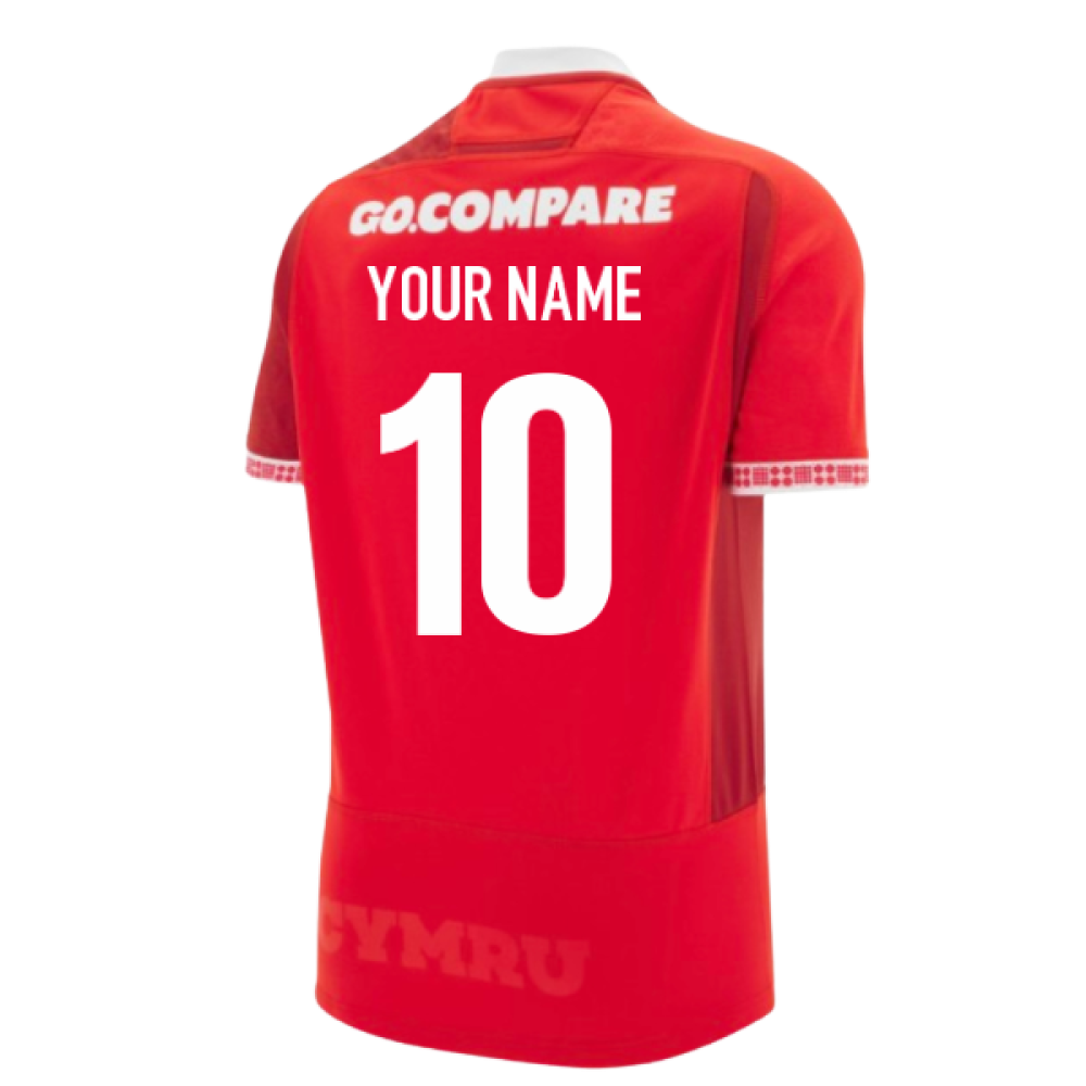 2025-2026 Wales WRU Home Slim Fit Rugby Shirt (Your Name)