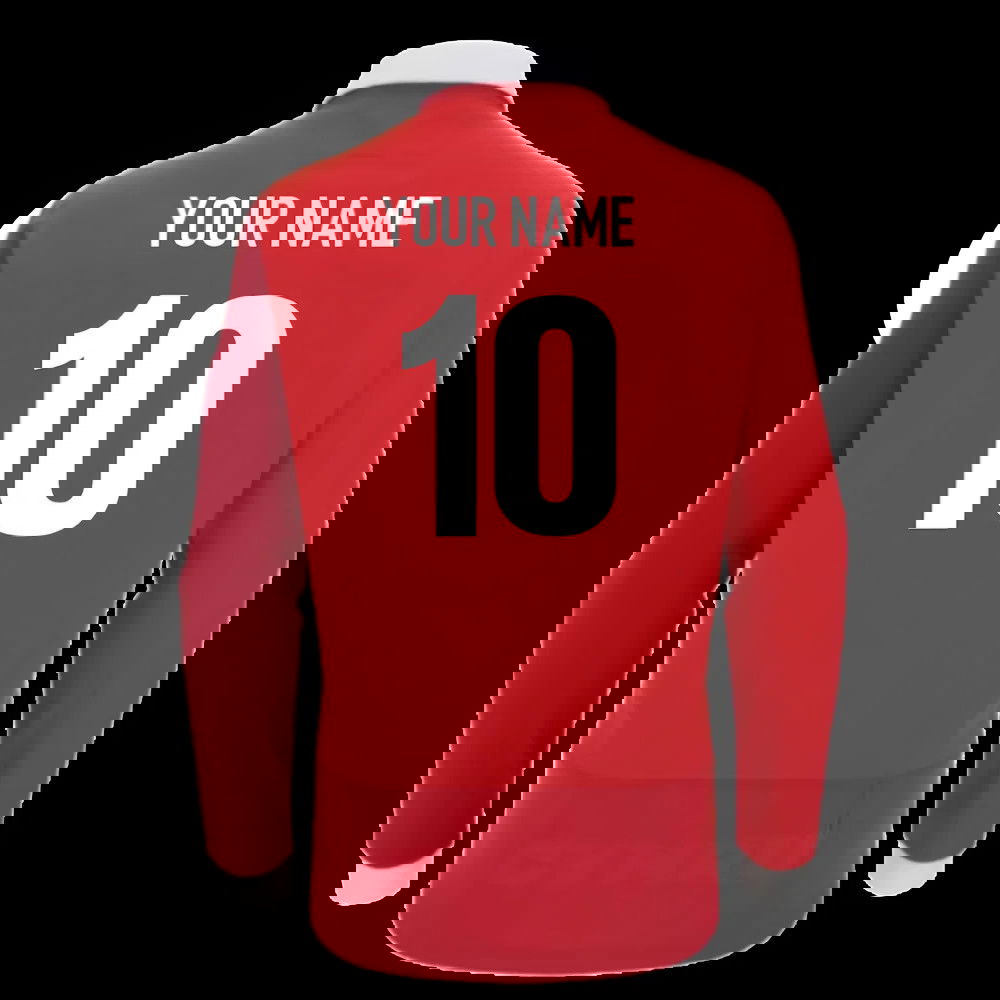 2025-2026 Wales Home Cotton LS Rugby Shirt (Your Name)