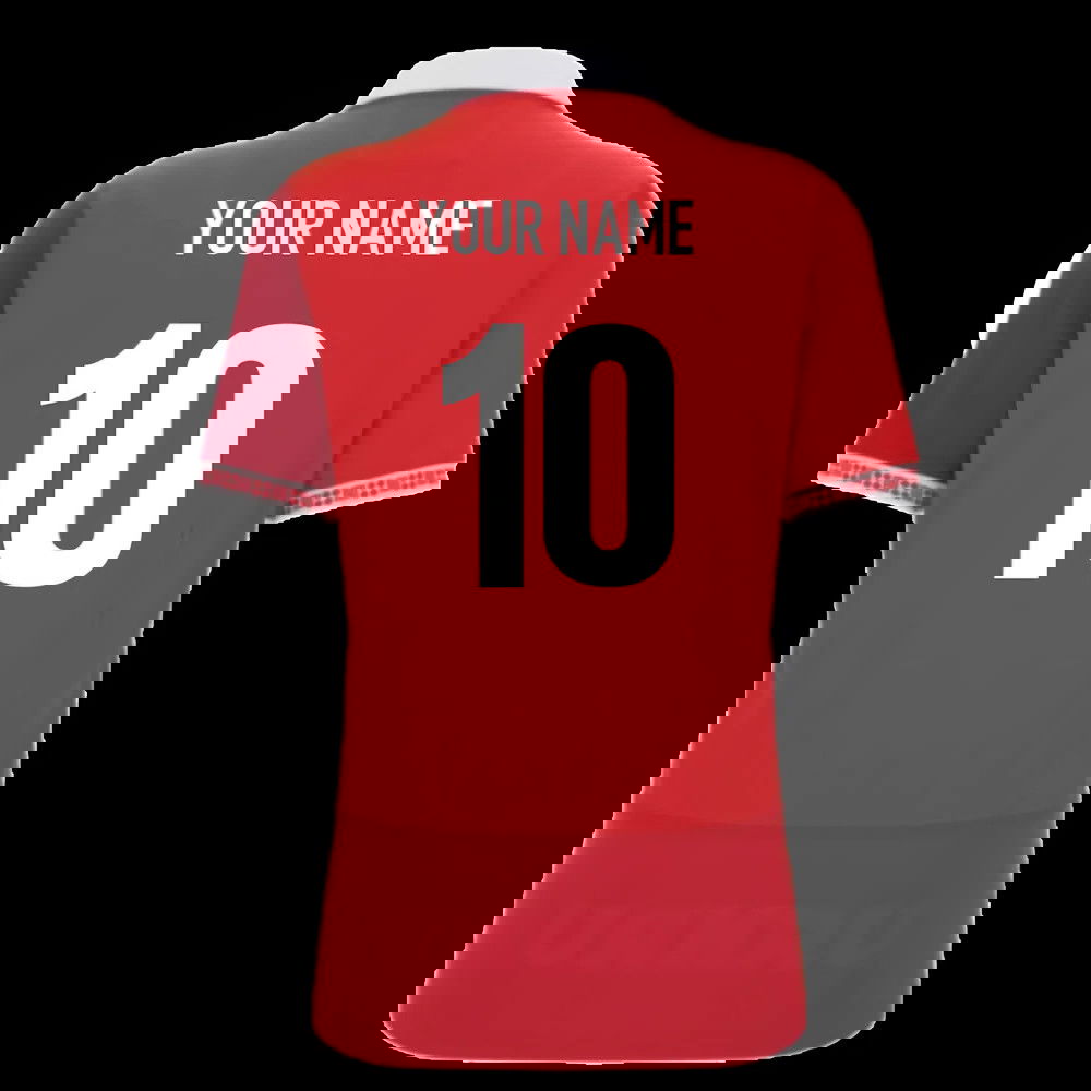 2025-2026 Wales WRU Home Cotton Rugby Shirt (Womens) (Your Name)