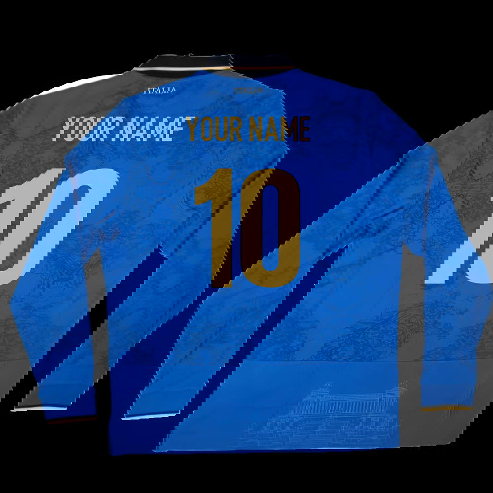 2025-2026 Italy FIR Home LS Cotton Rugby Shirt (Your Name)