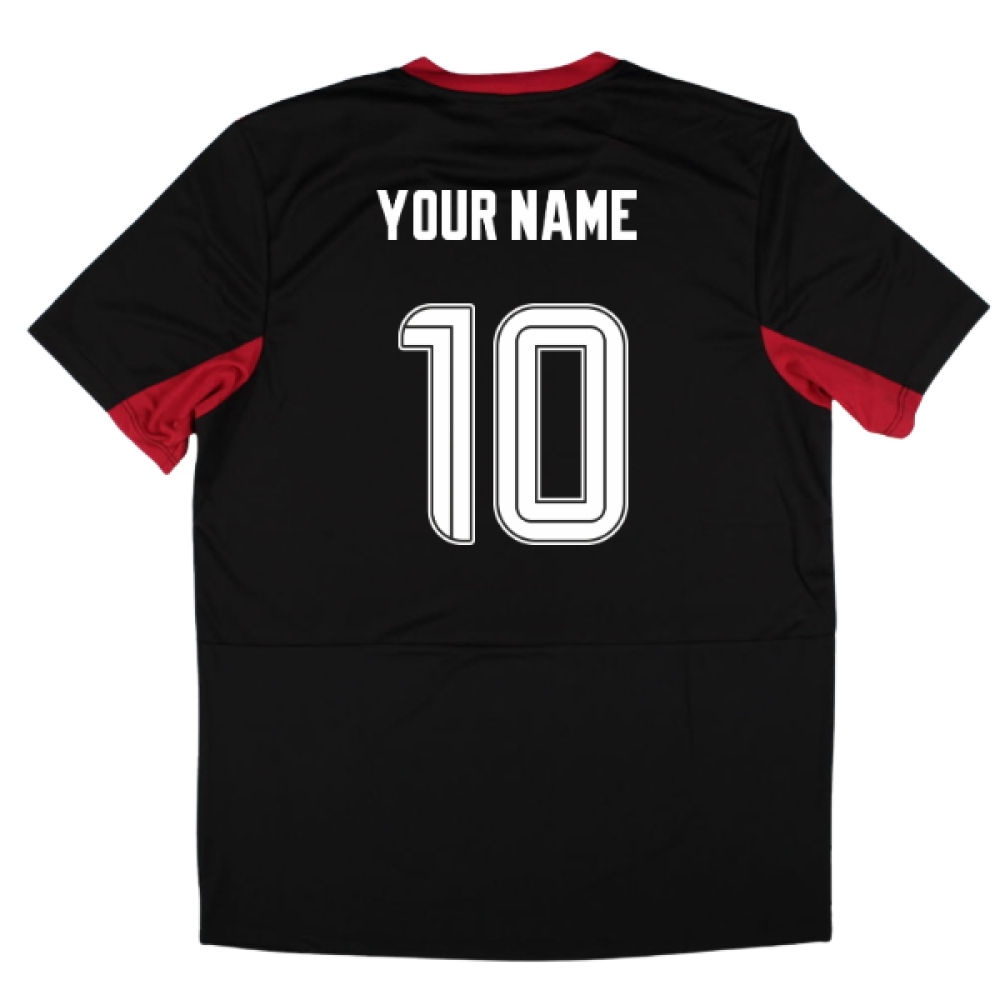 2025-2026 Rangers Pro Training Short Sleeve Tee (Caviar) (Your Name)