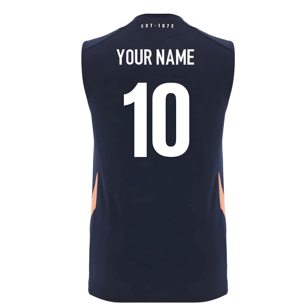 2025-2026 Edinburgh Rugby Sleeveless Shirt (Navy) (Your Name)