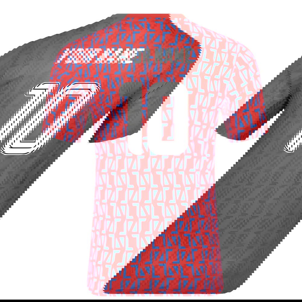 2025-2026 Rangers Away Pre-Match Tee (Flame Scarlet) (Your Name)