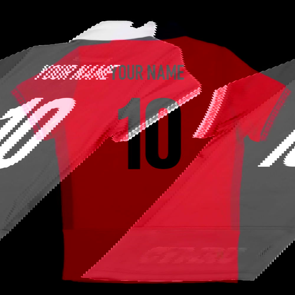 2025-2026 Wales WRU Home Cotton Rugby Shirt (Kids) (Your Name)