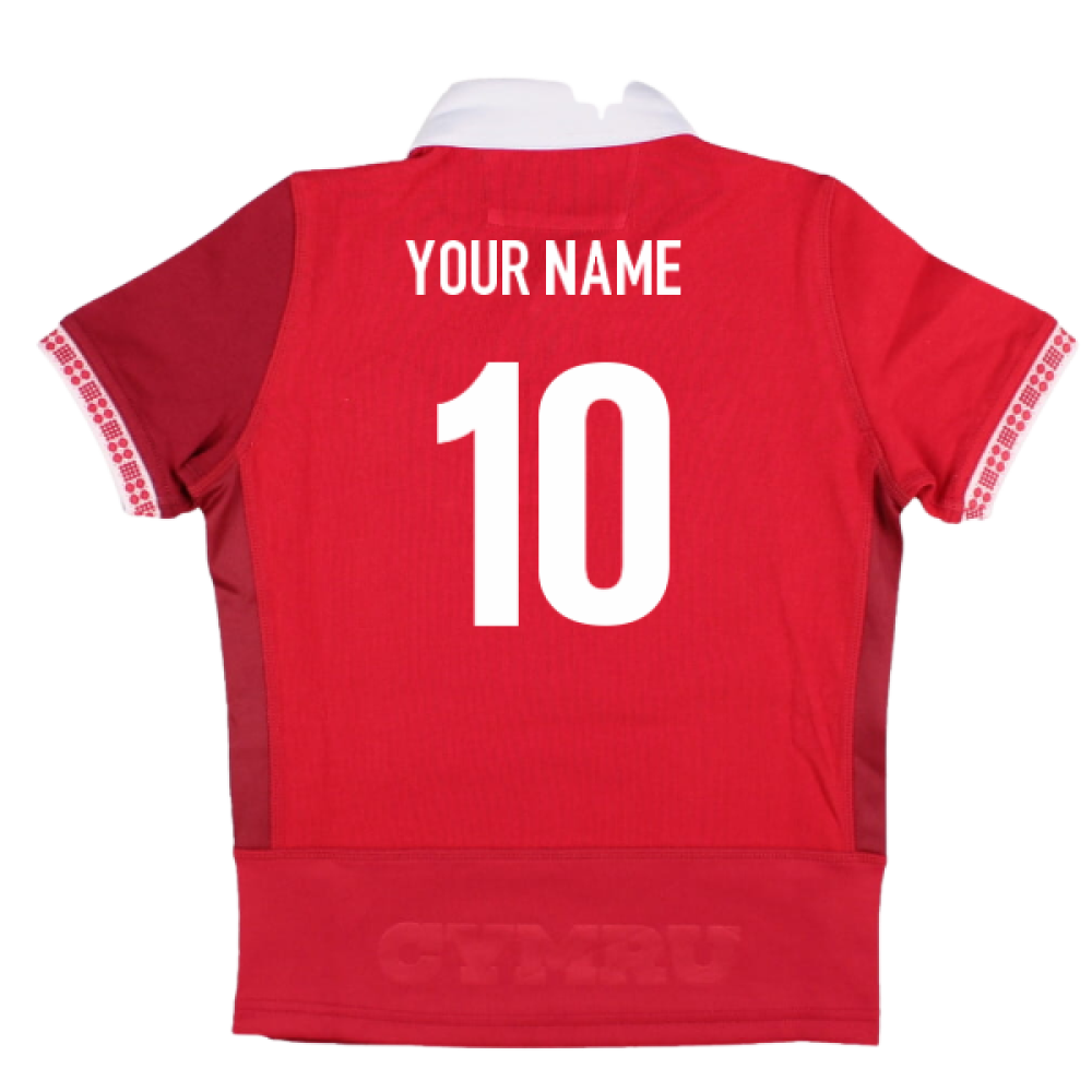 2025-2026 Wales WRU Home Cotton Rugby Shirt (Kids) (Your Name)
