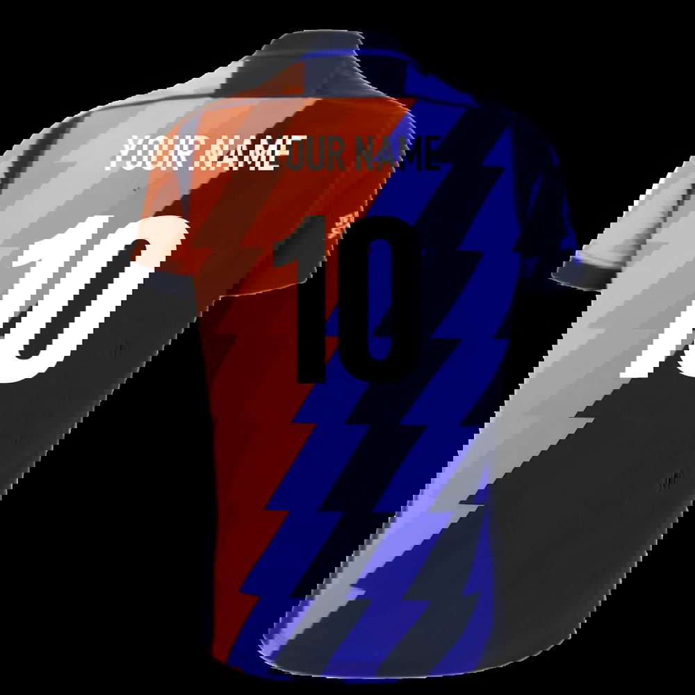 2025-2026 Edinburgh Rugby Training Jersey (Orange-Blue) (Your Name)