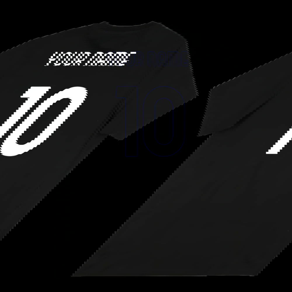 2025-2026 Juventus Seasonal Graphic Tee (Black) (Your Name)