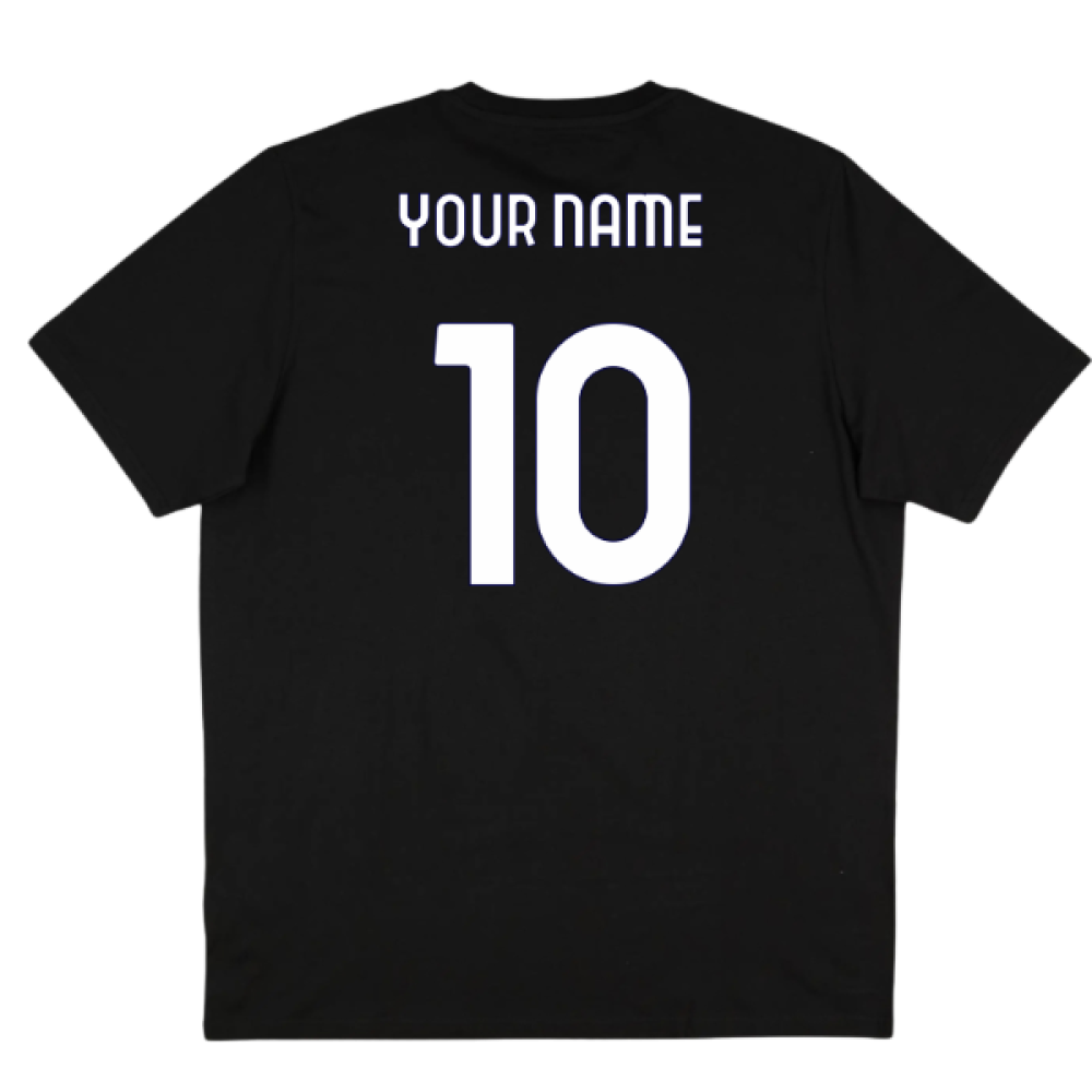 2025-2026 Juventus Seasonal Graphic Tee (Black) (Your Name)