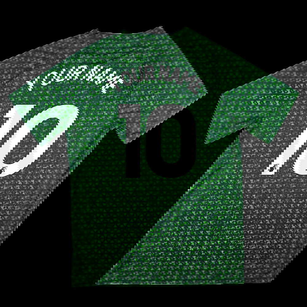 2025-2026 Man City Warm Up Jersey (Green Terrain) - Kids (Your Name)