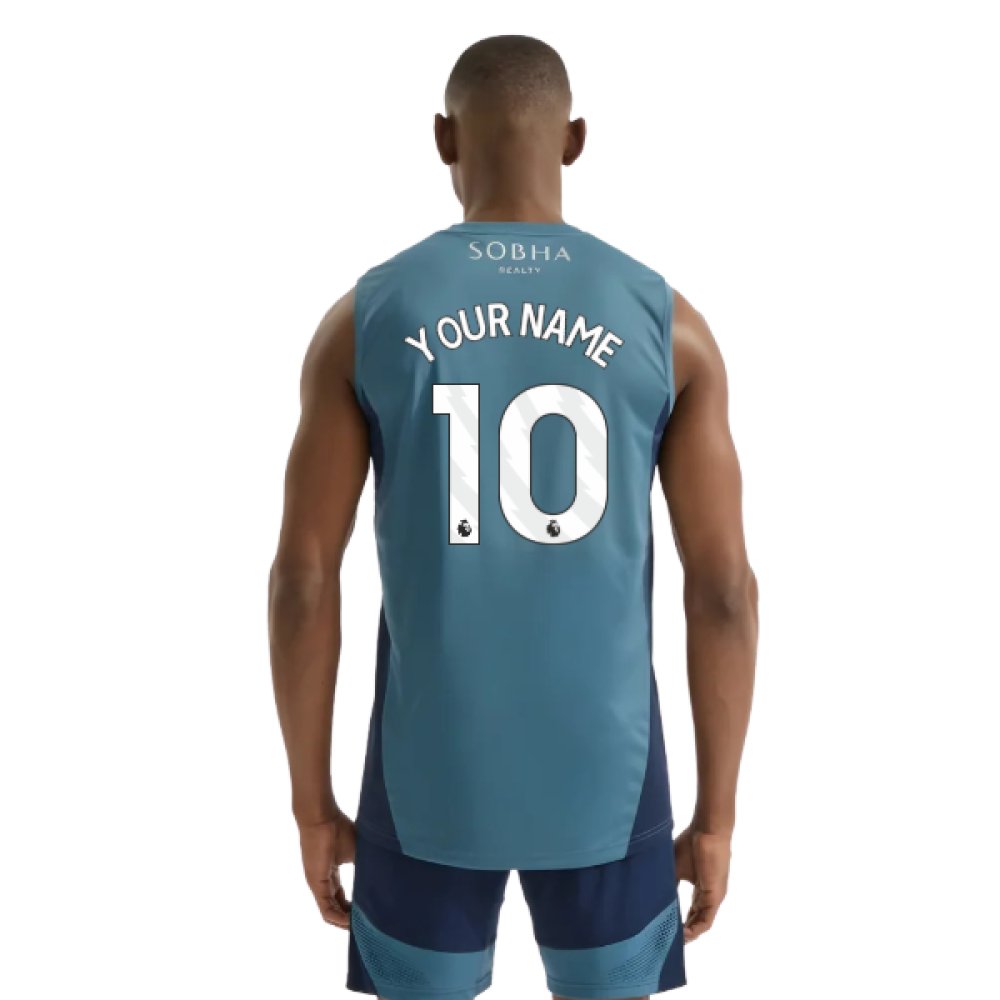 2025-2026 Arsenal Sleeveless Jersey (Blanch Blue) (Your Name)