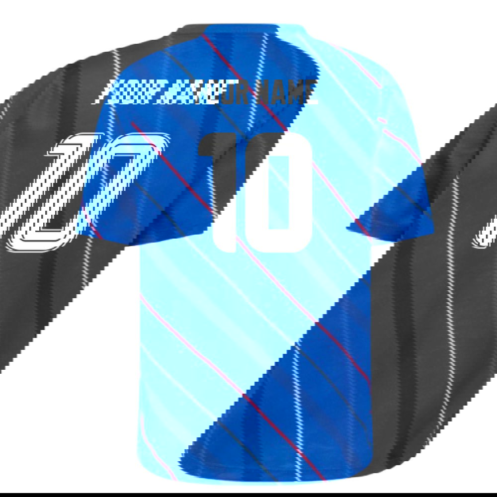 2025-2026 Rangers Home Pre Match Tee (Blue) - Kids (Your Name)