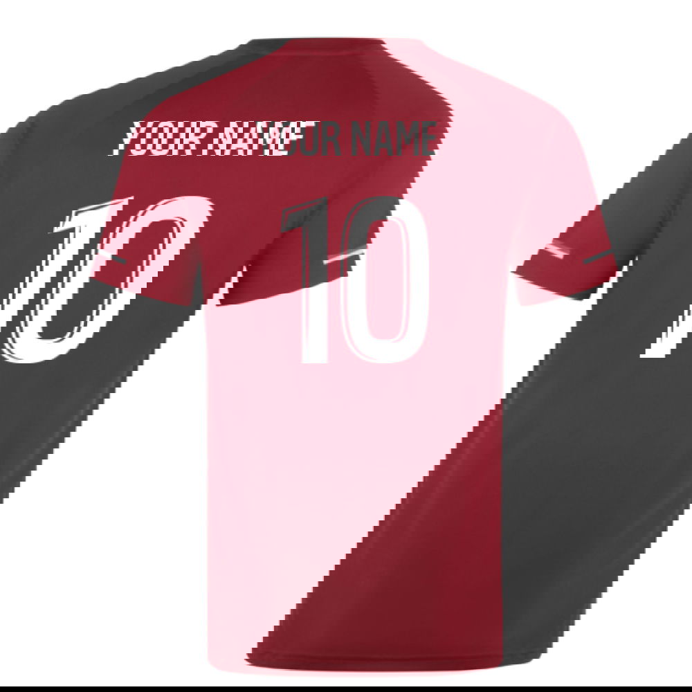 2025-2026 AS Monaco Training Shirt (Bordeaux) (Your Name)