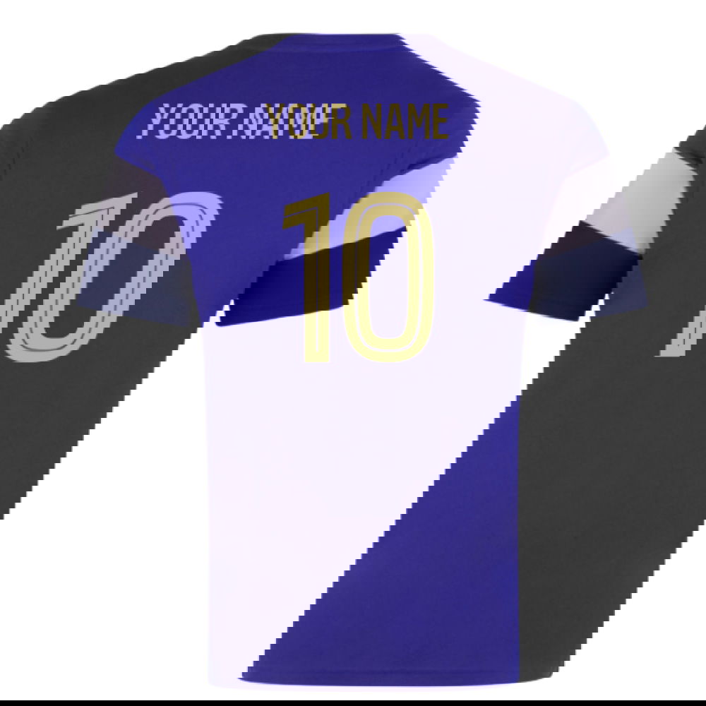 2025-2026 AS Monaco Pre Match Shirt (Blue) (Your Name)