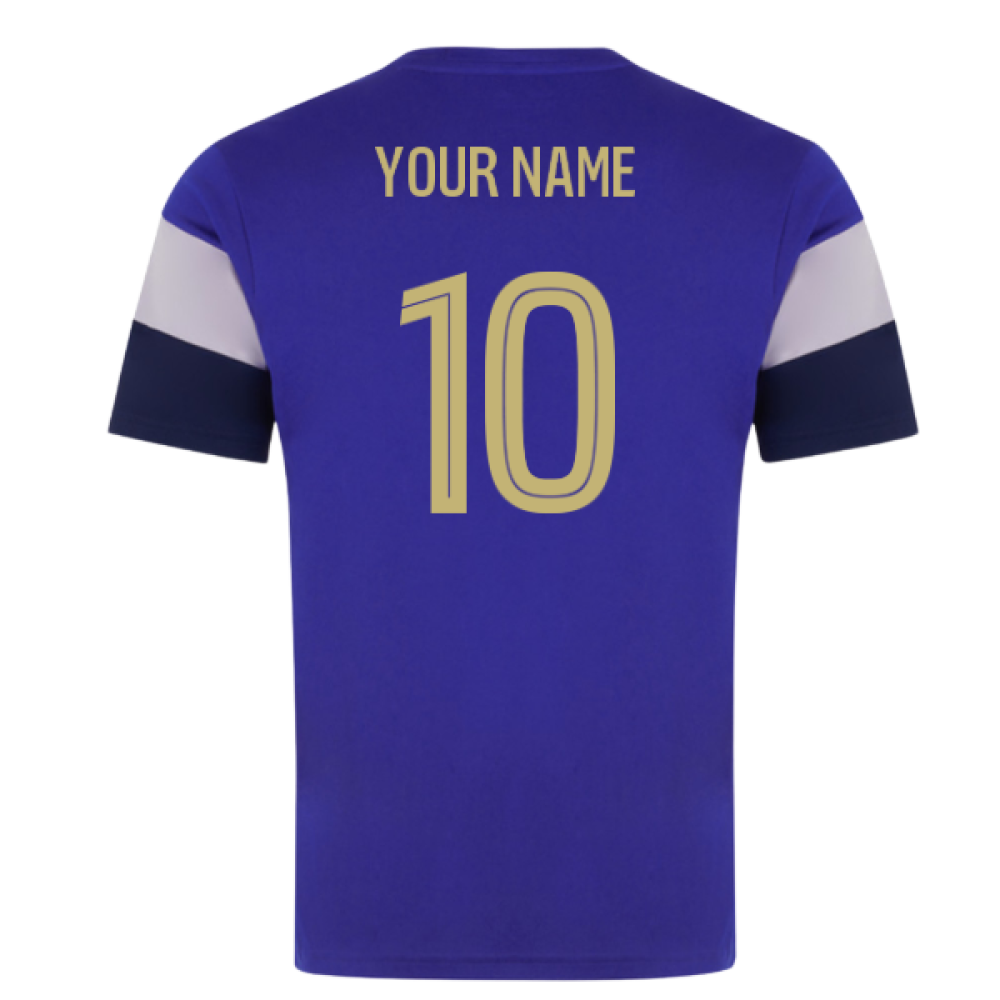 2025-2026 AS Monaco Pre Match Shirt (Blue) (Your Name)